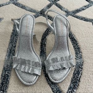 Good American Heels in silver